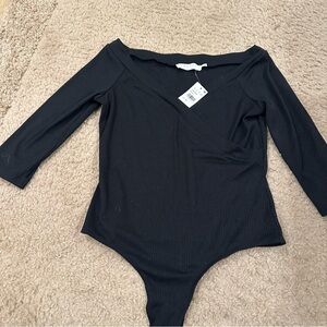 Astr 314 Sleeve Wide Neck Bodysuit